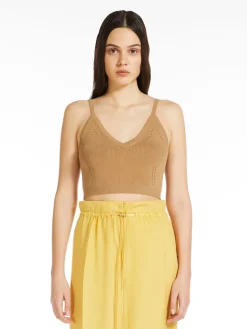Top in maglia di viscosa
