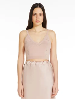 Top in maglia di viscosa
