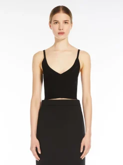 Top in maglia di viscosa