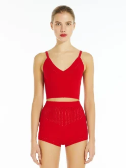 Top in maglia di viscosa