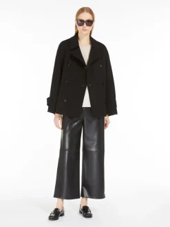 Trench corto in lana
