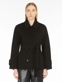 Trench corto in lana