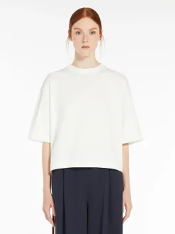 T-shirt in jersey di cotone e viscosa