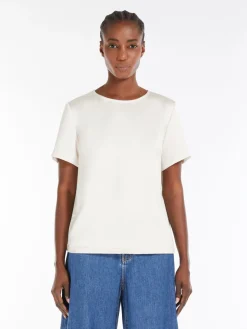 T-shirt in raso e jersey