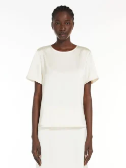 T-shirt in raso e jersey
